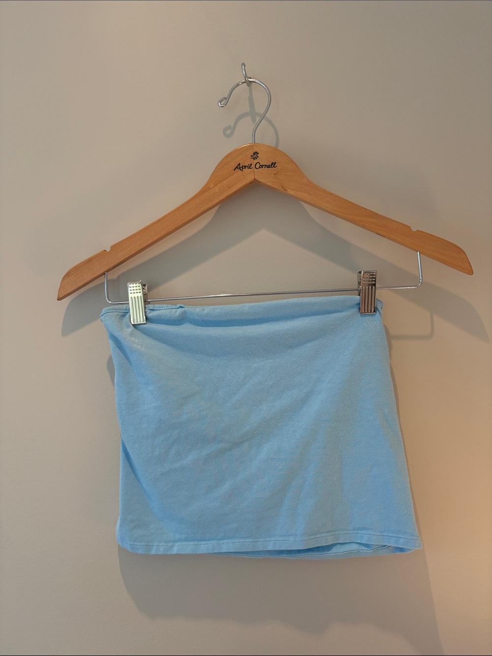 wild fable Light Blue Strapless Tube Crop Top